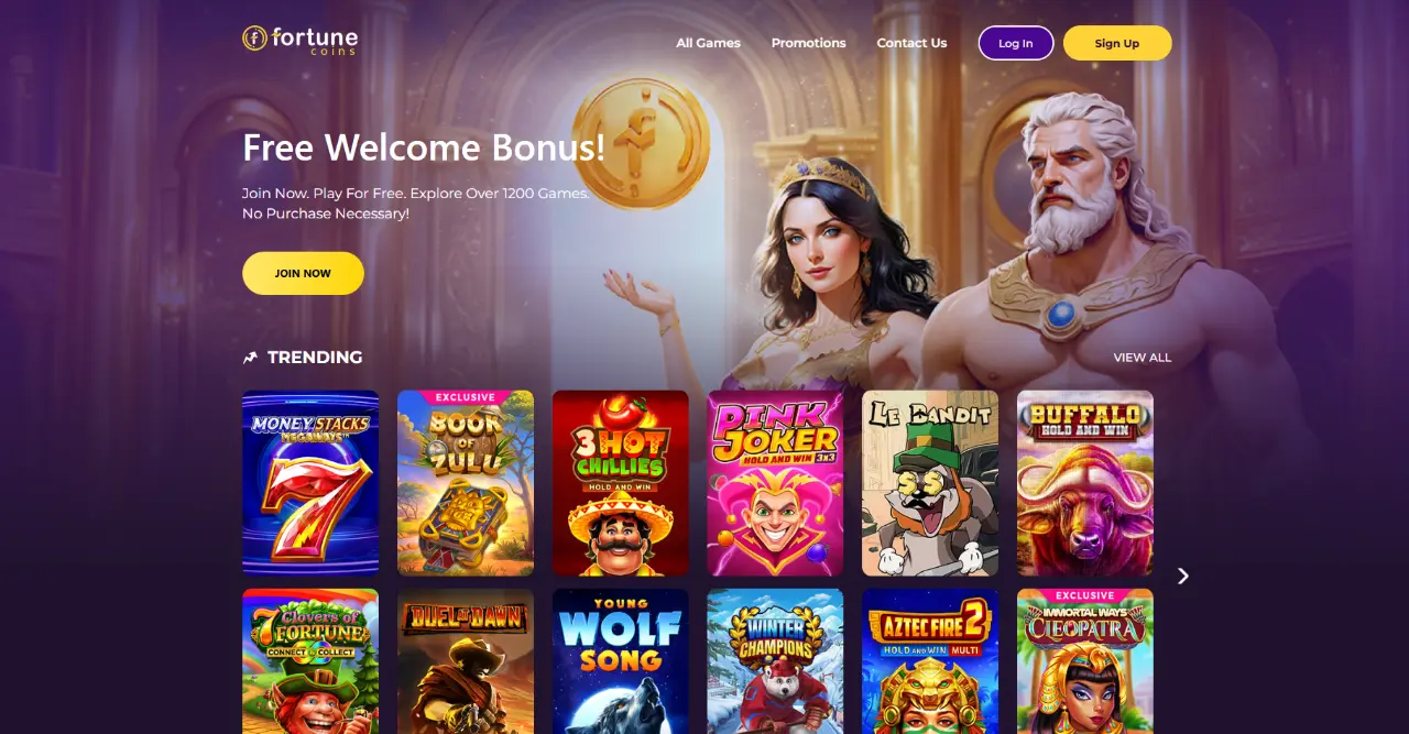 fortunecoins-casino-homepage